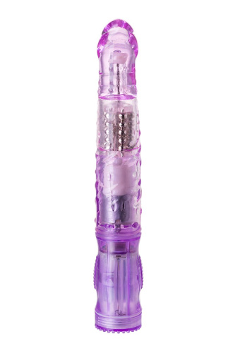 Фиолетовый вибратор High-Tech fantasy с клиторальным лепестком - 21 см. фото 5