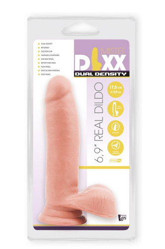 Телесный фаллоимитатор-реалистик Dual Density Dildo - 17,5 см. фото 4