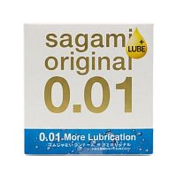Увлажнённый презерватив Sagami Original 0.01 Extra Lub - 1 шт.
