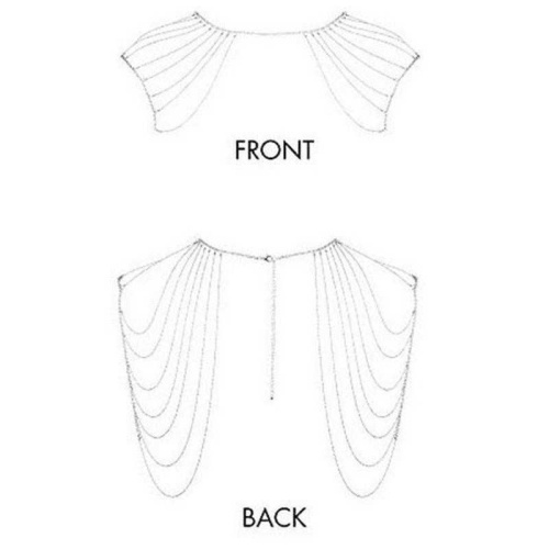 Серебристое украшение на плечи Magnifique Metallic Chain Shoulders & Back Jewelry фото 5