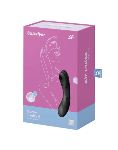 Черный вакуум-волновой вибростимулятор Satisfyer Curvy Trinity 4 фото 7