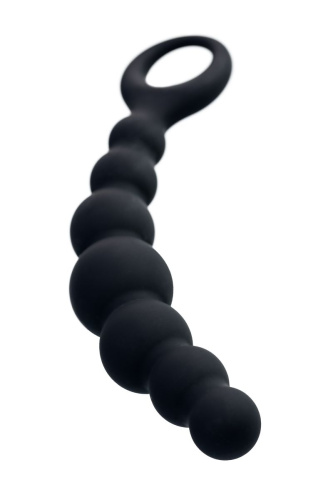 Черная анальная цепочка Carina - 19 см. фото 4
