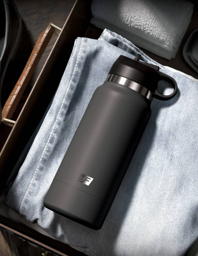 Серый мастурбатор в виде бутылки F*ck Flask фото 5