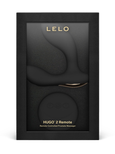 Черный вибромассажер простаты с пультом ДУ Hugo 2 Remote фото 5