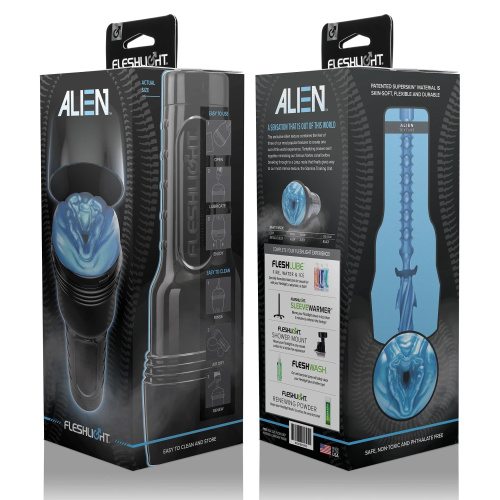 Мастурбатор-вагина Fleshlight Freaks Alien Blue Metallic фото 2