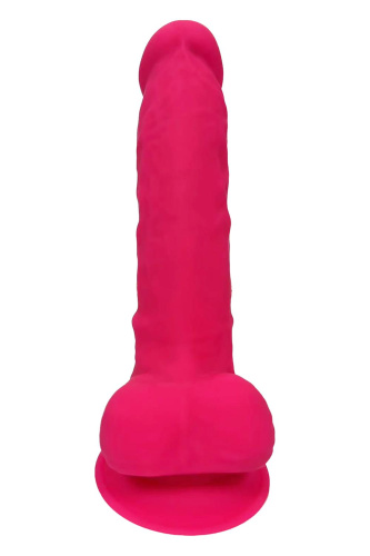 Розовый фаллоимитатор Dildo With Balls 7Inch - 17,7 см. фото 2