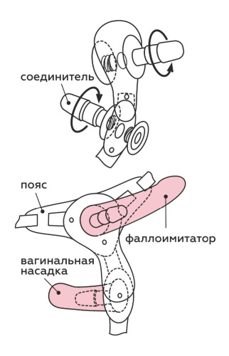 Черный пояс для женщин BEST SELECT с 3 насадками фото 2