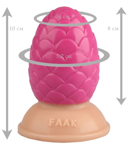 Розовая анальная втулка-шишка - 10 см. фото 2