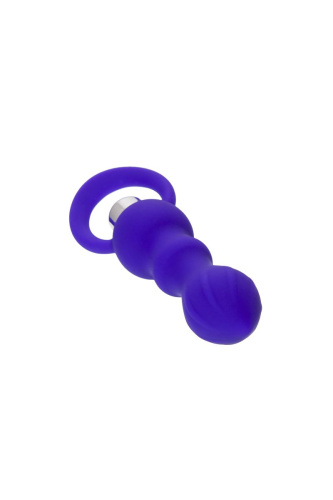 Фиолетовая анальная вибровтулка Curvy - 14 см. фото 4