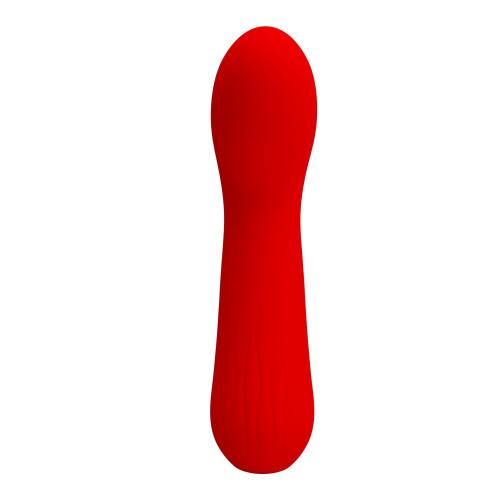 Красный гнущийся вибратор Faun - 15 см. фото 4