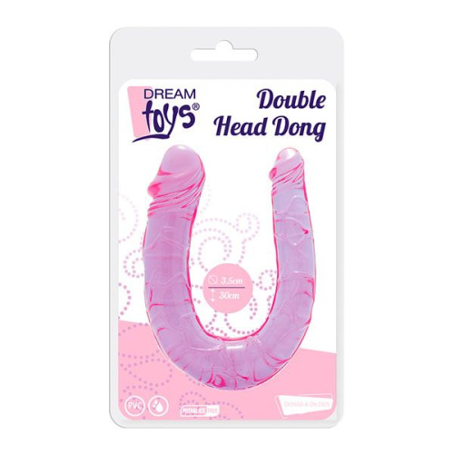 Фиолетовый двойной фаллоимитатор Double Head Dong - 30 см. фото 2