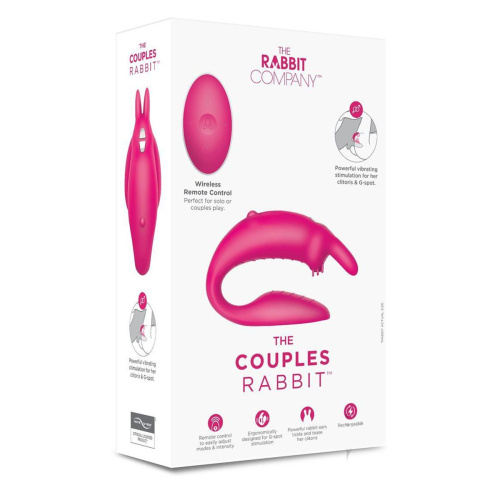 Розовый вибратор для пар The Couples Rabbit фото 3