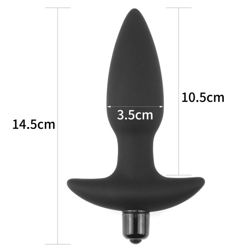 Черная анальная вибропробка Anal Indulgence Collection Fantasy Plug - 14,5 см. фото 2