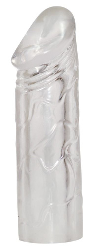 Удлиняющая насадка на пенис Mega Dick Sleeve Transparent Удлиняющая насадка на пенис Mega Dick Sleeve Transparent