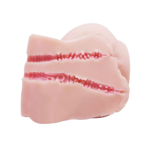 Телесный мастурбатор с двумя любовными тоннелями и вибрацией фото 5 Телесный мастурбатор с двумя любовными тоннелями и вибрацией фото 5