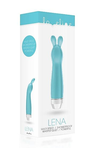 Бирюзовый вибратор с ушками Lena - 17,2 см. фото 3 Бирюзовый вибратор с ушками Lena - 17,2 см. фото 3