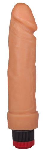 Гелевый вибратор телесного цвета - 23,5 см.