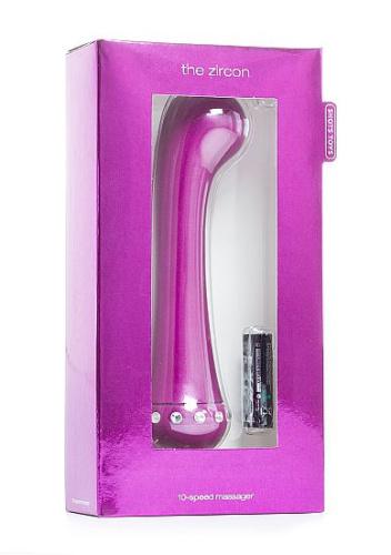 Вибратор для стимуляции точки G The Zircon Purple - 16,7 см. фото 2