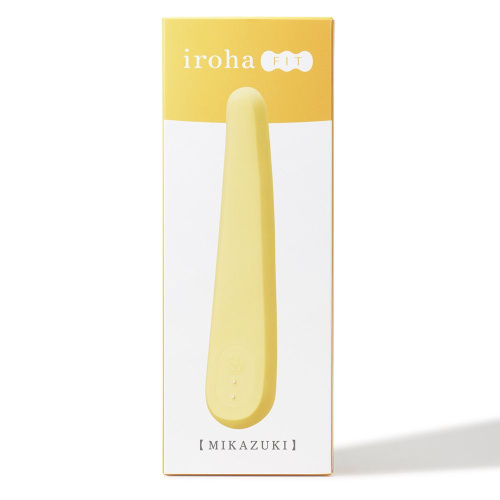 Желтый вибратор iroha Fit Mikazuki - 17,7 см. фото 5