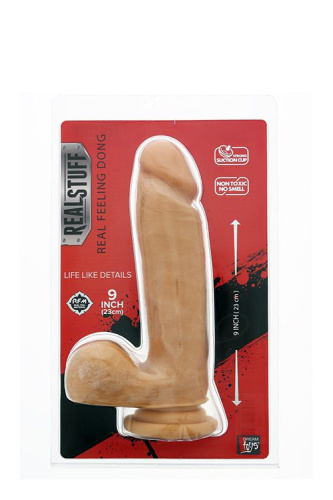 Крупный реалистичный фаллоимитатор REALSTUFF REAL FEELING DONG 9INCH - 22,8 см. фото 2
