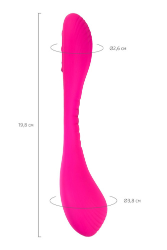 Ярко-розовый многофункциональный стимулятор для пар Dolce фото 8
