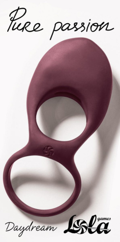 Бордовое эрекционное виброкольцо Daydream Бордовое эрекционное виброкольцо Daydream