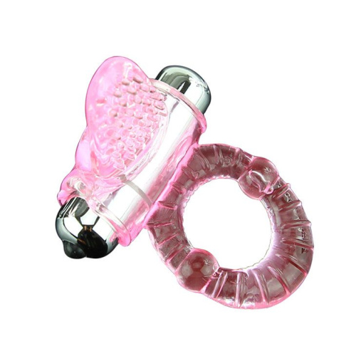 Эрекционное кольцо с вибростимулятором клитора в форме язычка фото 3