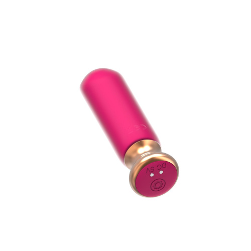 Розовый перезаряжаемый мини-вибратор - 12 см. фото 6