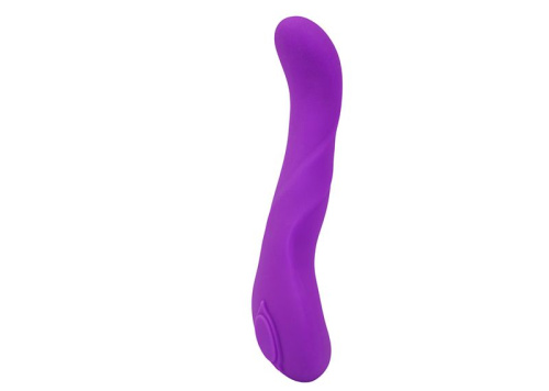 Фиолетовый вибромассажёр с загнутой головкой UltraZone Camelia 9X Silicone G-Spot Vibrator - 17 см. фото 2
