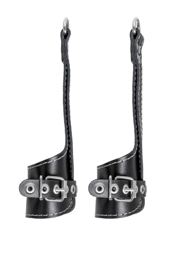 Черные подвесы с белой строчкой фото 5