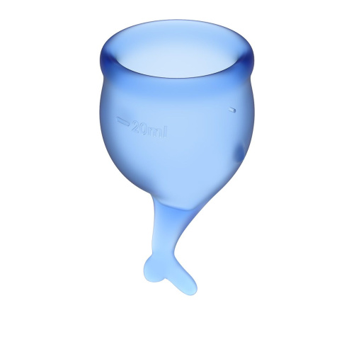 Набор синих менструальных чаш Feel secure Menstrual Cup фото 2