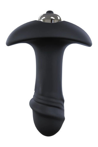 Черный анальный вибромассажер Single Speed Star Arrow Plug - 11 см.