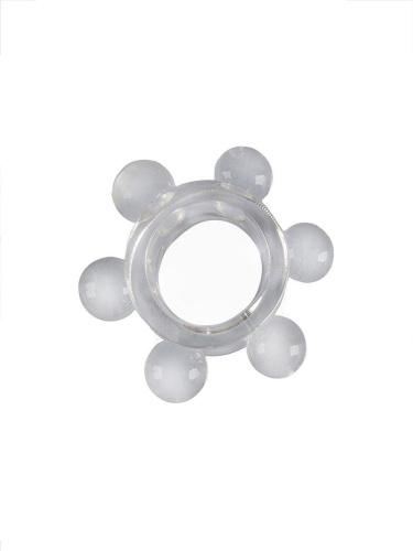 Прозрачное эластичное эрекционное кольцо с 6 шариками фото 4 Прозрачное эластичное эрекционное кольцо с 6 шариками фото 4