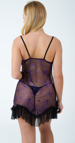 Сорочка с блестящим узором-паутинкой и феромонами фото 6