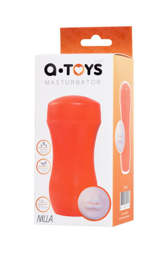 Мастурбатор-ротик A-Toys в оранжевой колбе фото 6