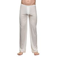 Белые полупрозрачные мужские брюки