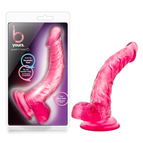 Розовый фаллоимитатор Sweet n Hard 7- 21,59 см. фото 2
