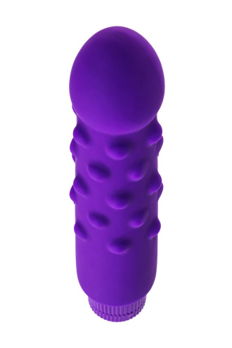 Фиолетовый вибратор с шишечками - 17 см. фото 3