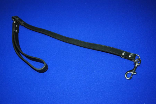 Подшитый кожаный поводок  Привязь любви-2  - 75 см.