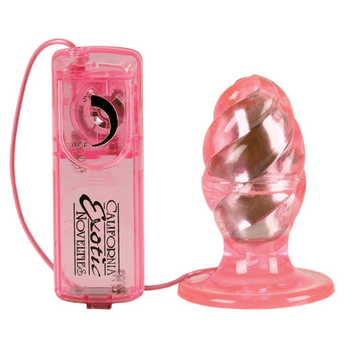 Розовая анальная пробка с вибрацией - 9 см. фото 2 Розовая анальная пробка с вибрацией - 9 см. фото 2