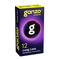 Презервативы с анестетиком для продления удовольствия Ganzo Long Love - 12 шт.