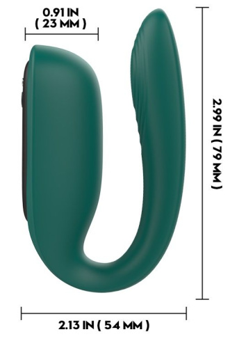 Зеленый вибратор для пар с пультом ДУ фото 3 Зеленый вибратор для пар с пультом ДУ фото 3