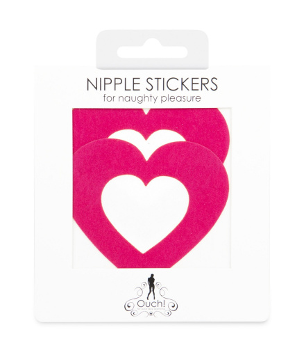 Розовые пестисы на грудь в форме сердечек фото 2