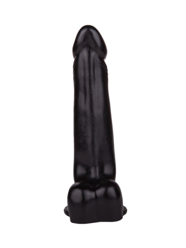 Чёрный фаллоимитатор с вытянутой головкой - 17,8 см. фото 4