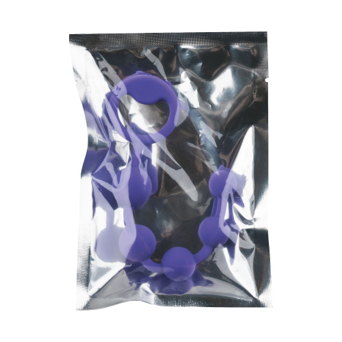 Фиолетовая силиконовая анальная цепочка с ручкой-кольцом - 21 см. фото 2 Фиолетовая силиконовая анальная цепочка с ручкой-кольцом - 21 см. фото 2