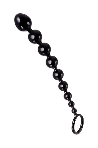 Черная анальная цепочка A-toys - 28,3 см. фото 2
