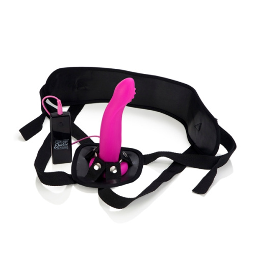 Розовый страпон с вибрацией 10-Function Love Rider G-Caress фото 2