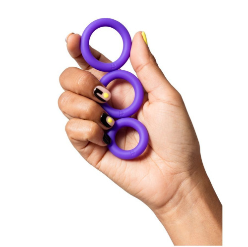 Набор из 3 фиолетовых эрекционных колец Remix Trio фото 2