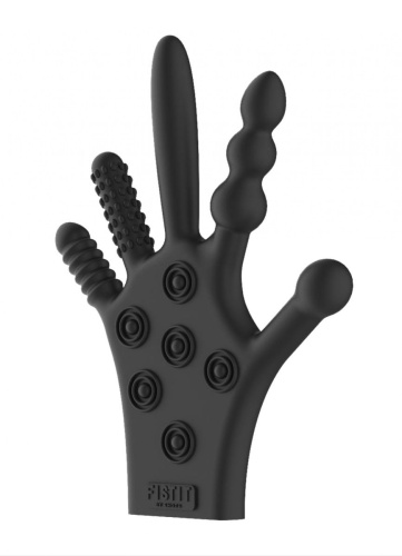Черная стимулирующая перчатка Stimulation Glove фото 2