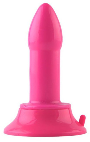 Розовая анальная втулка с широким основанием POPO Pleasure - 11,9 см. фото 2